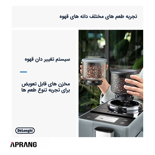 DeLonghi-Coffee-Machine-Rivelia-Pebble-Fully-Automatic-Espresso-Model-EXAM440.55-2 فروش محصولات اسپرسو دلونگی Rivelia Pebble مدل EXAM440.55